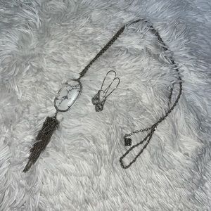 Kendra Scott Marble Necklace and Earrings